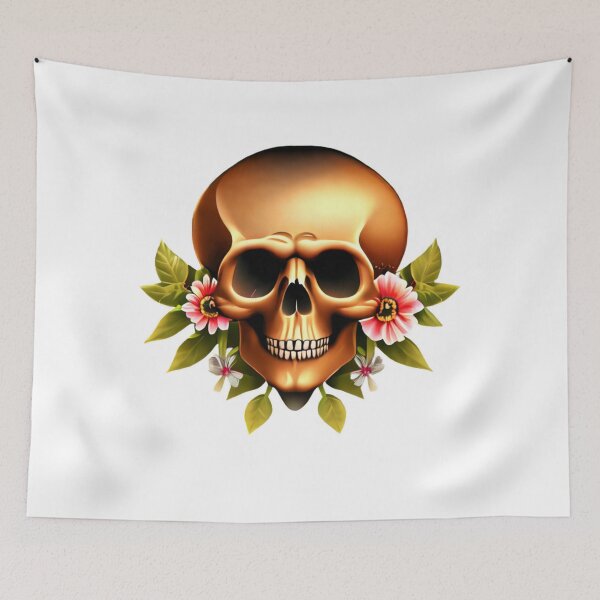 Item preview, Skull with Nice Flowers designed and sold by BenO63.