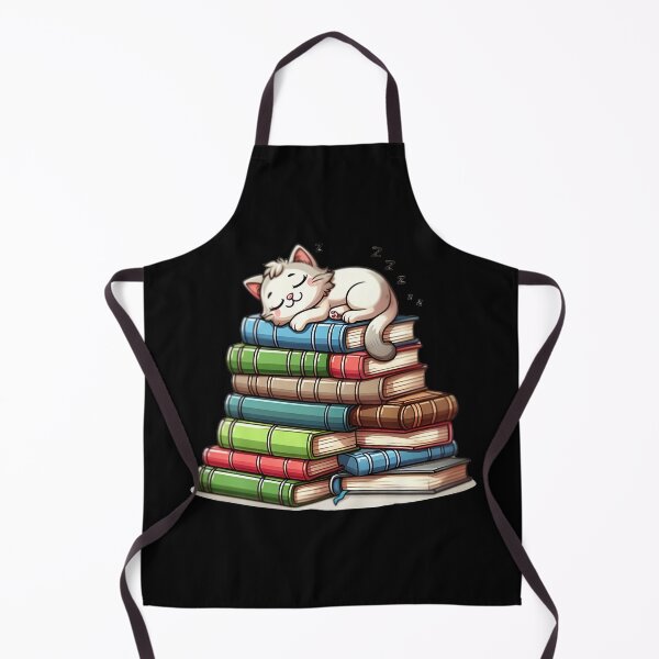 Item preview, Cute cat sleeping on books designed and sold by Merchattack.