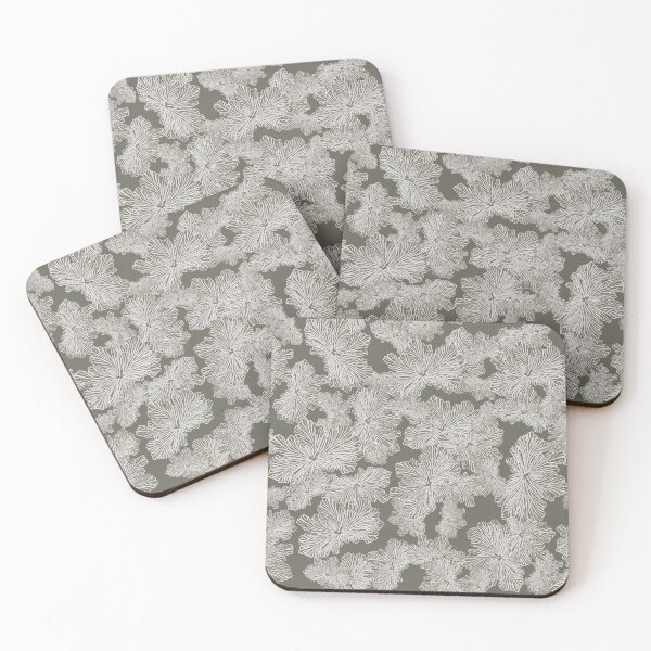 Item preview, Floral Pattern organic graphic olive designed and sold by reznieh.