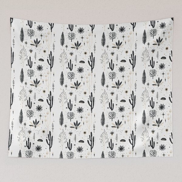 Item preview, Cute Boho Black and Beige Pattern designed and sold by RetroPrints.