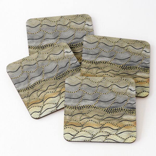 Item preview, Golden waves designed and sold by InspiringLines.