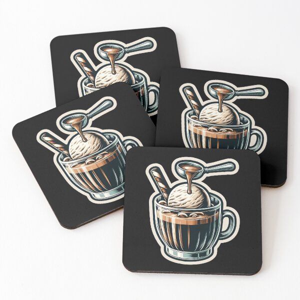 Item preview, Delicious Affogato Coffee Art - Espresso Meets Ice Cream Cute And Funny Gifts designed and sold by BadhbhArt.