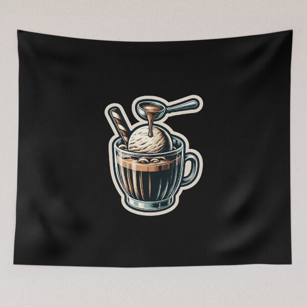 Item preview, Delicious Affogato Coffee Art - Espresso Meets Ice Cream Cute And Funny Gifts designed and sold by BadhbhArt.