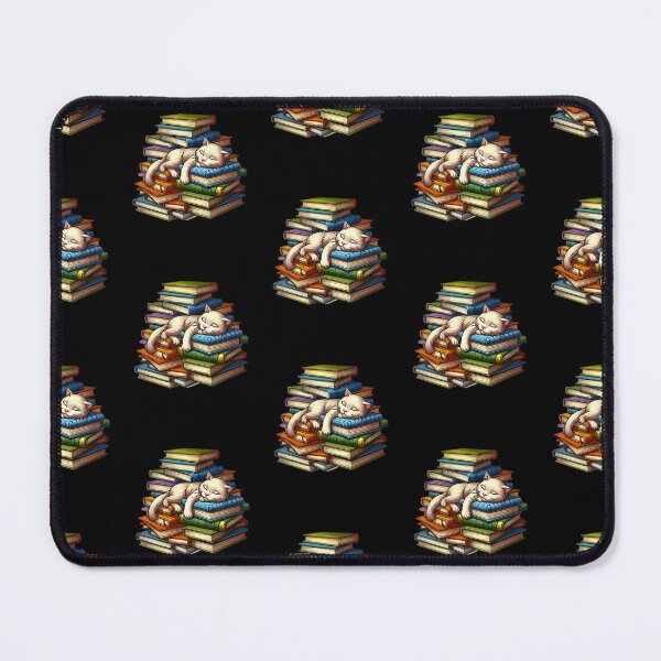 Item preview, Cute cat sleeping on books designed and sold by Merchattack.