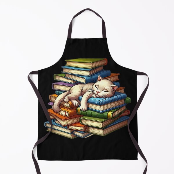 Item preview, Cute cat sleeping on books designed and sold by Merchattack.