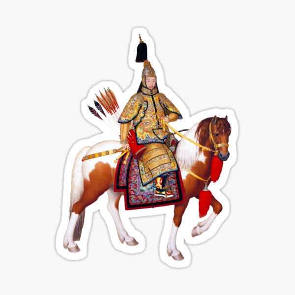 Item preview, Giuseppe Castiglione - The Qianlong Emperor in Ceremonial Armour on Horseback designed and sold by elinaarbidane.