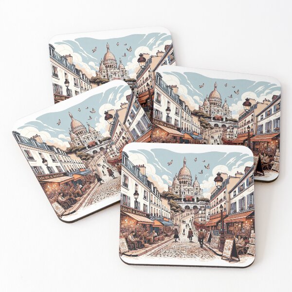 Item preview, Montmartre Illustration designed and sold by unrealartwork.