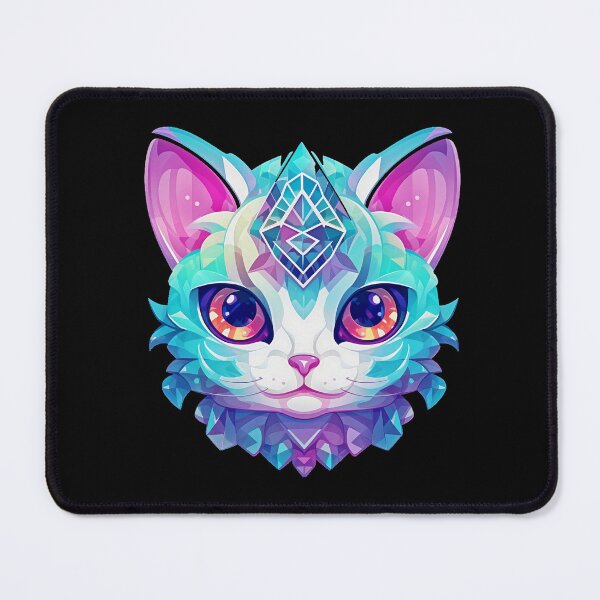 Item preview, Sugar Skull Cat | Mosaic Cat | Sugar Skull Kitten | Day of the Dead | Dia de los Muertos | Crystal Skull Cat  designed and sold by CoolHippoQuotes.