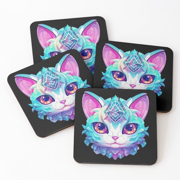 Item preview, Sugar Skull Cat | Mosaic Cat | Sugar Skull Kitten | Day of the Dead | Dia de los Muertos | Crystal Skull Cat  designed and sold by CoolHippoQuotes.
