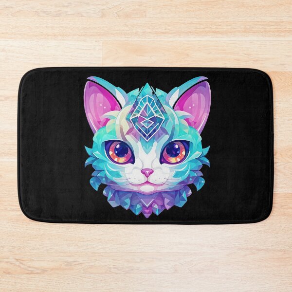 Item preview, Sugar Skull Cat | Mosaic Cat | Sugar Skull Kitten | Day of the Dead | Dia de los Muertos | Crystal Skull Cat  designed and sold by CoolHippoQuotes.