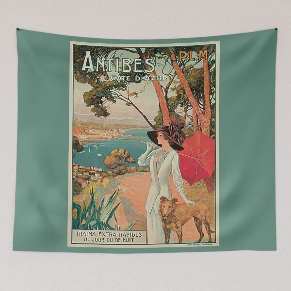 Item preview, Vintage Antibes French Riviera Cote d'Azur ad designed and sold by aapshop.