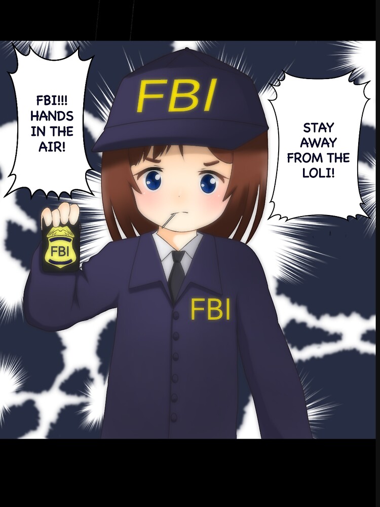 "FBI-chan anime" T-shirt by Gesundheit1 | Redbubble