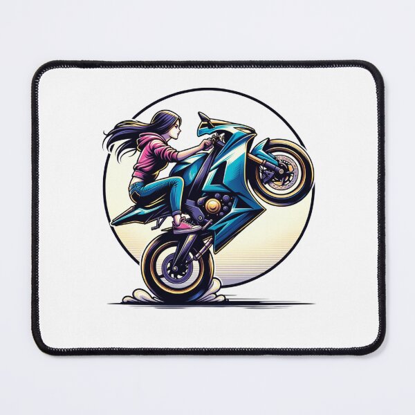 Item preview, girl doing a wheelie designed and sold by Maria Pit.