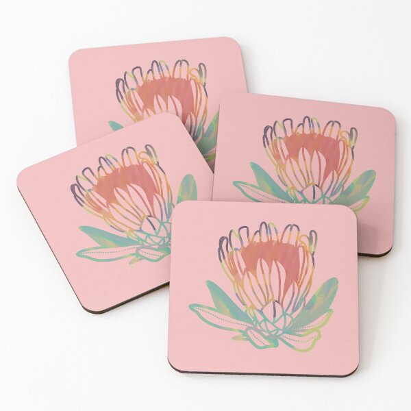 Item preview, Sydney Coastal Protea Whimsy - Vibrant Pink Botanical Pattern for Modern Home Decor designed and sold by Jay Dee Dearness.