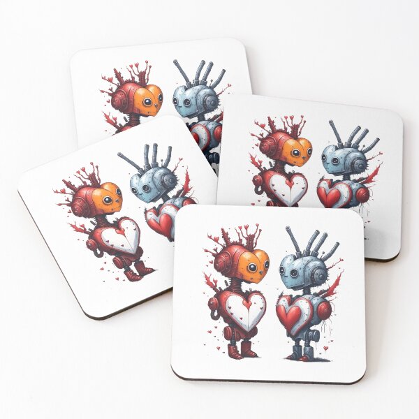 Item preview, Cute Robot Hearts in Love designed and sold by Digiheart.