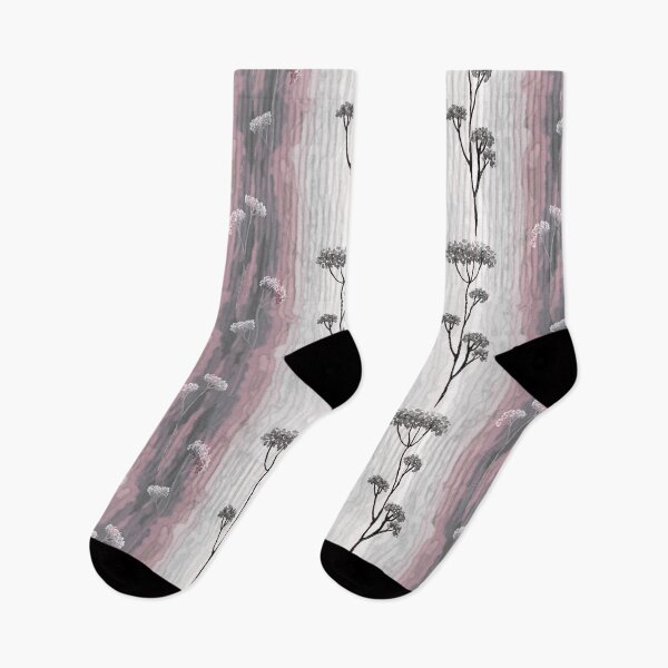 Item preview, Pink gray floral print. designed and sold by UVI-CA.