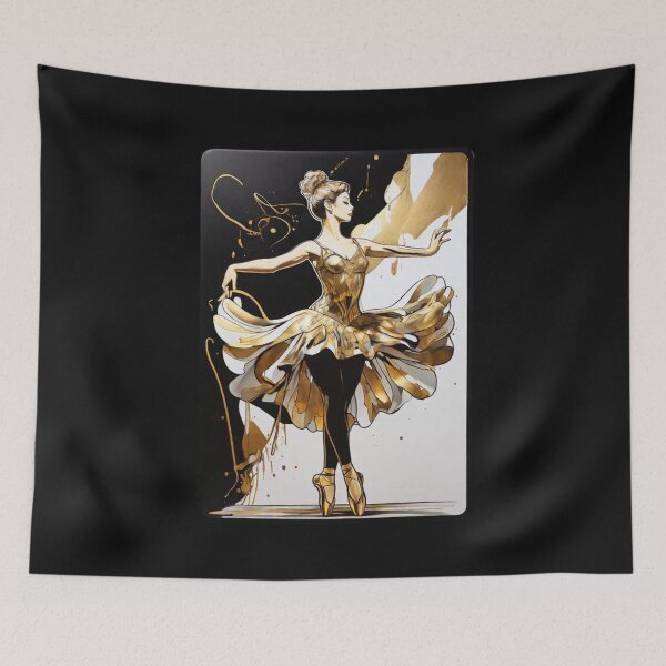 Item preview, Golden Ballerina: A Portrait of Elegance and Grace. designed and sold by NewtBoo.