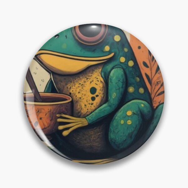 Item preview, "FROG DRINKING TEA":Cute Frog Drinking Tea designed and sold by Obinne.