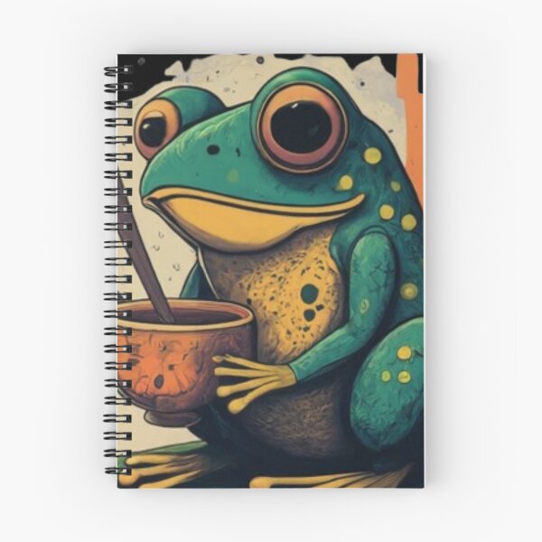 Item preview, "FROG DRINKING TEA":Cute Frog Drinking Tea designed and sold by Obinne.