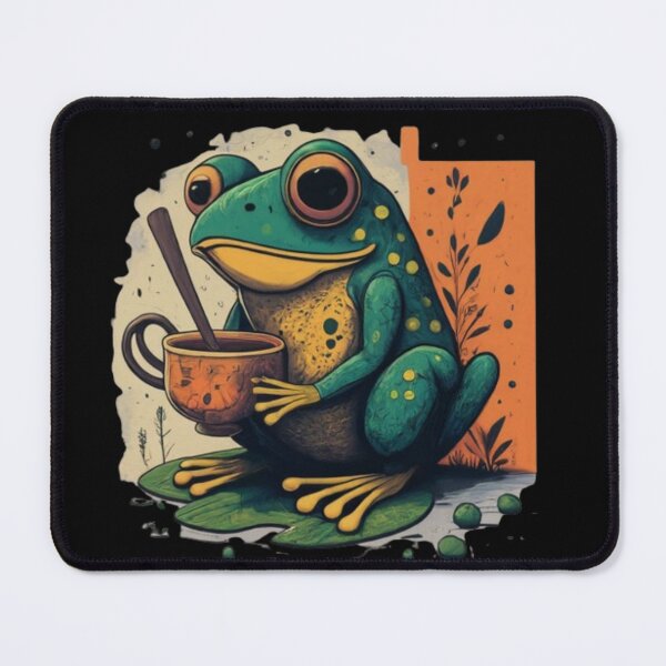 Item preview, "FROG DRINKING TEA":Cute Frog Drinking Tea designed and sold by Obinne.