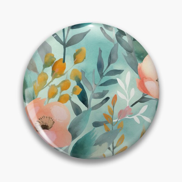 Item preview, Teal Whispers with Peach Petals designed and sold by EmeraldeaDesign.