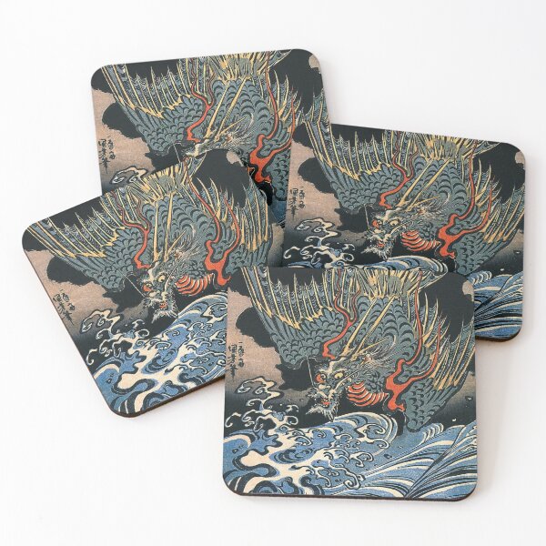 Item preview, Dragon flying above turbulent waves (1831) designed and sold by TheHappyK.
