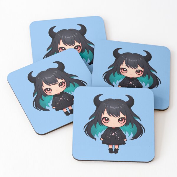 Item preview, Cute Monster Girl - Blue Hair Chibi Illustration designed and sold by MadnessEnvelope.