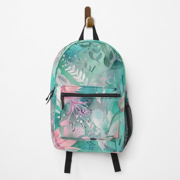 Item preview, Feminine Elegance: Washed Teal & Pink Florals designed and sold by EmeraldeaDesign.