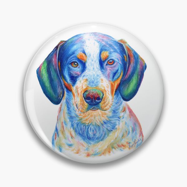 Item preview, Bluetick Coonhound Watercolor Portrait Painting designed and sold by HappyNoireArt.