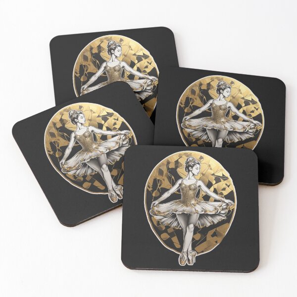 Item preview, Golden Ballerina: A Portrait of Elegance and Grace with Retro Twist. designed and sold by NewtBoo.