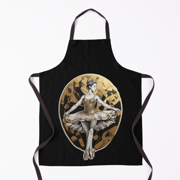 Item preview, Golden Ballerina: A Portrait of Elegance and Grace with Retro Twist. designed and sold by NewtBoo.