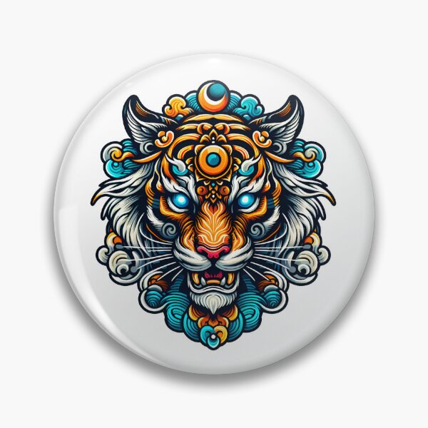 Item preview, Diseño De Arte De Gran Gato Cara De Tigre designed and sold by SimpleP.