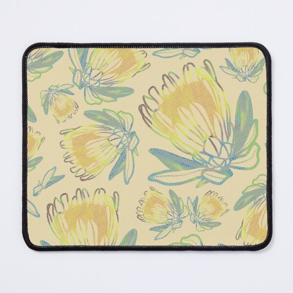 Item preview, Sunny Kirribilli Day - Australian Proteas in Lively Yellow, Coastal-Inspired Pattern designed and sold by Jay Dee Dearness.