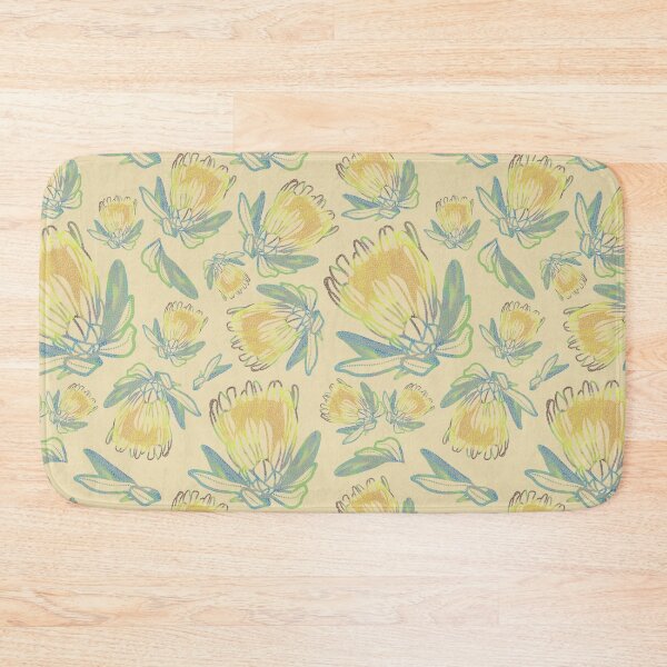 Item preview, Sunny Kirribilli Day - Australian Proteas in Lively Yellow, Coastal-Inspired Pattern designed and sold by Jay Dee Dearness.