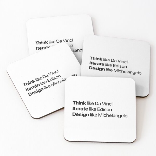 Item preview, Think like Da Vinci, Iterate like Edison, Design like Michelangelo - UX Designer | Product Designer | UI Designer Stickers designed and sold by PoshPixel.