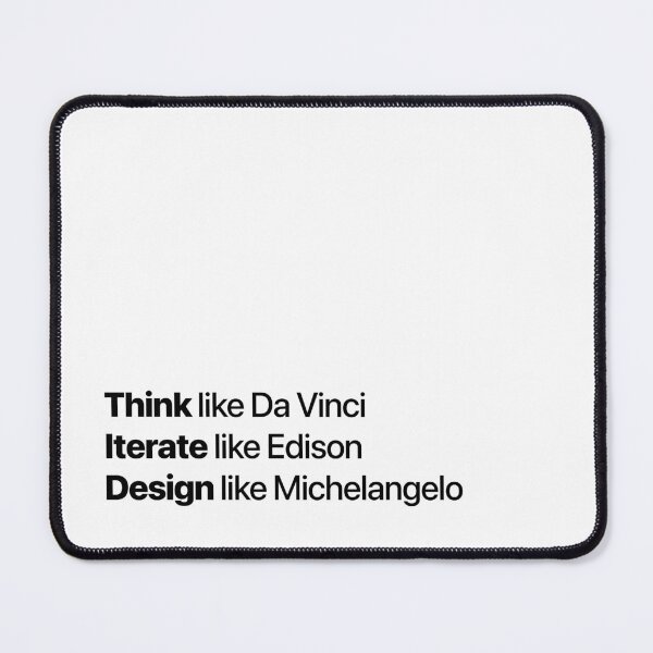 Item preview, Think like Da Vinci, Iterate like Edison, Design like Michelangelo - UX Designer | Product Designer | UI Designer Stickers designed and sold by PoshPixel.