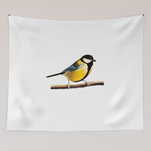 Item preview, Cute little European great tit song bird designed and sold by Kat-D-Art.