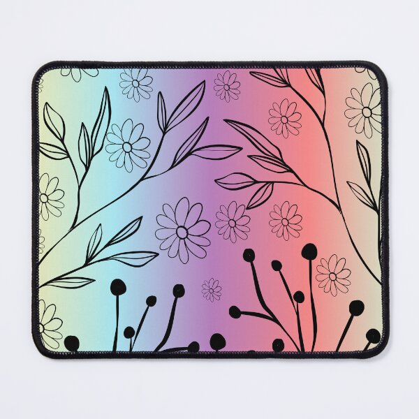 Item preview, Floral designed colourful rainbow background in doodle art. designed and sold by Chicas-wonder.