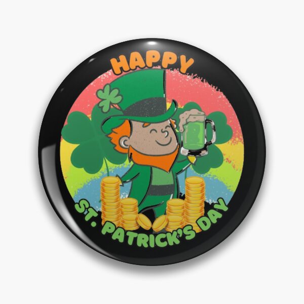 Item preview, Happy St Patrick's Day - Cute Leprechaun Design - Black Background designed and sold by TGAL2.