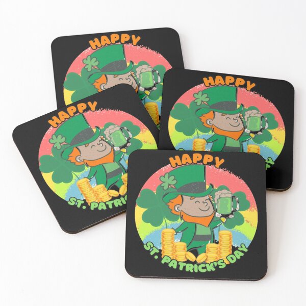 Item preview, Happy St Patrick's Day - Cute Leprechaun Design - Black Background designed and sold by TGAL2.