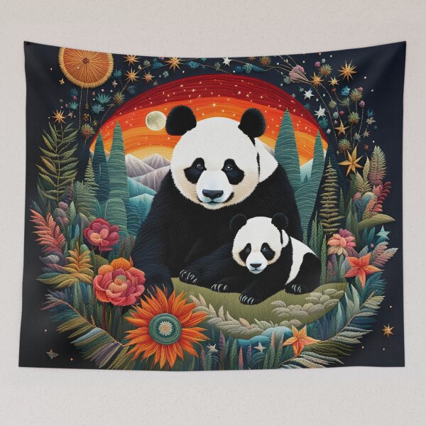 Item preview, Embroidery Art - Hello Panda! designed and sold by TWNightingale.