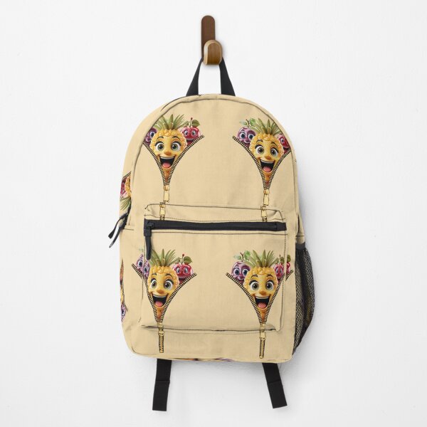 Item preview, Smiley fruits looking through the open zip, fantasy fun designed and sold by LoneAngel.