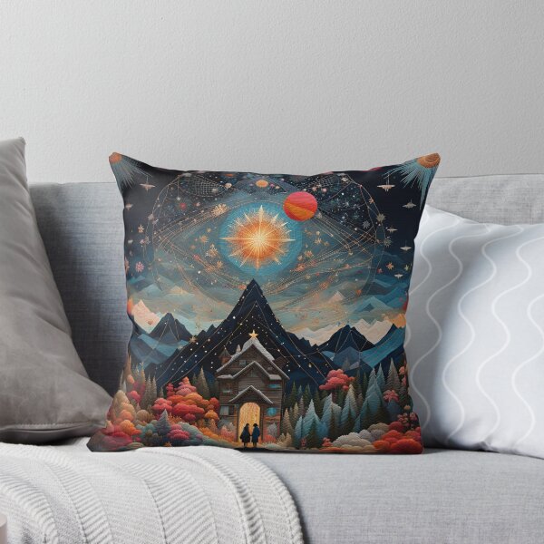Item preview, Embroidery Art - A cabin in the woods. designed and sold by TWNightingale.