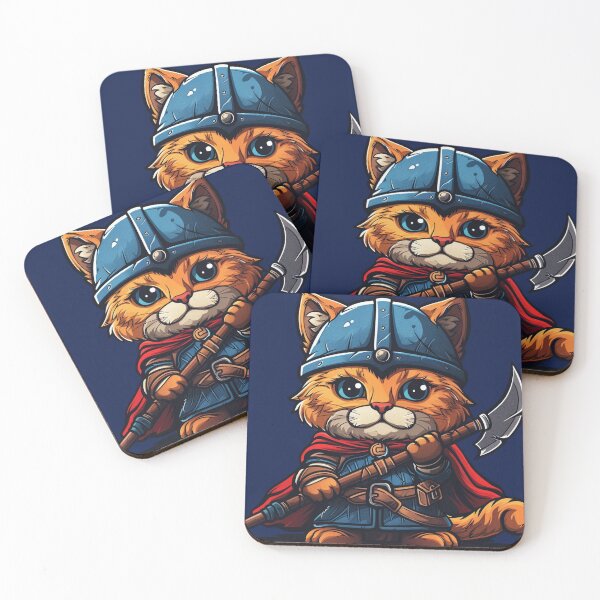 Item preview, Mighty Mouser: The Viking Cat Warrior designed and sold by dungeonwarriors.