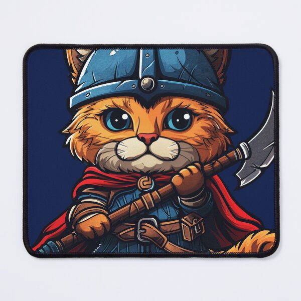 Item preview, Mighty Mouser: The Viking Cat Warrior designed and sold by dungeonwarriors.