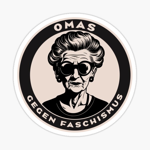 Vista previa del artículo con la obra «Abuelas contra el fascismo: geniales y originales», diseñado y vendido por Dunkelflaute.
