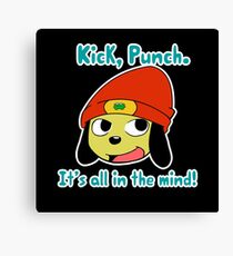 Parappa the rapper Kick Punch, It's all in the mind! Canvas Print
