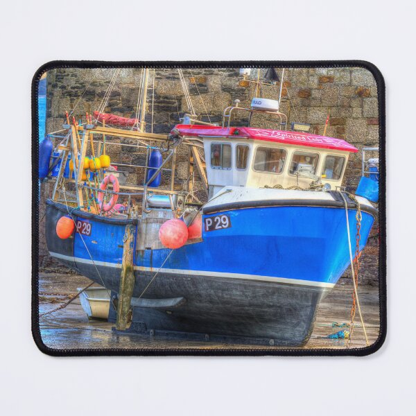 Item preview, Fishing Boat In Cornish Harbour designed and sold by Londonimages.