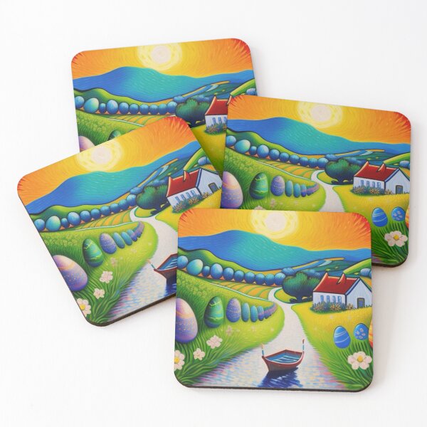 Item preview, Osterland Idyll digital art based on VanGogh - expressionistically happy designed and sold by kikidu21.