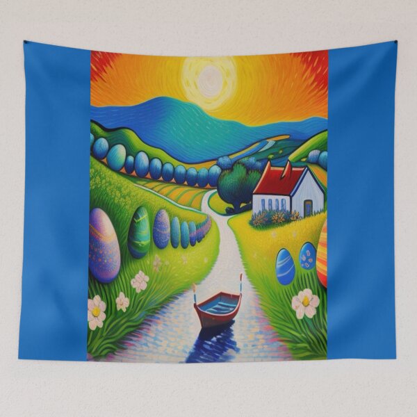 Item preview, Osterland Idyll digital art based on VanGogh - expressionistically happy designed and sold by kikidu21.